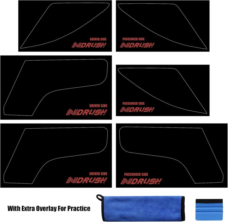 NDRUSH Blackout Headlight & Taillight Vinyl Tint Film, Precut Overlay, Tail Light Wrap Cover Compatible with Subaru WRX/WRX STI 2015-2020 - Image 5